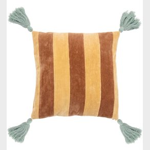 Bloomingville Mini Pude - 40x40 cm - Hei - Brun m. Striber