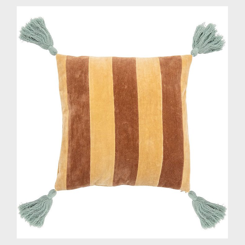 Bloomingville Mini Pude - 40x40 cm - Hei - Brun m. Striber