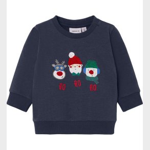 Name It Bluse - NbnRuby - Dark Sapphire m. Juledyr