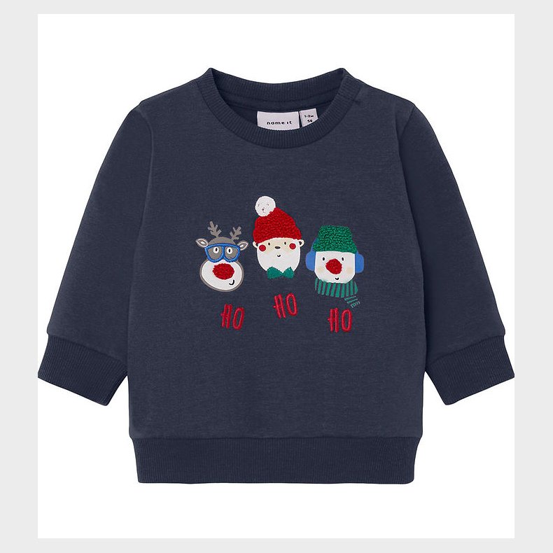 Name It Bluse - NbnRuby - Dark Sapphire m. Juledyr