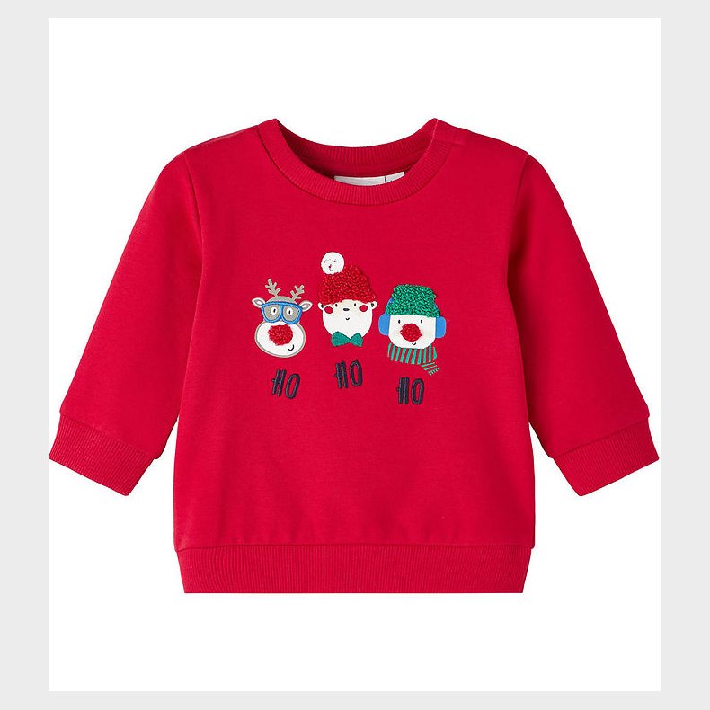 Name It Sweatshirt - NbnRuby - Jester Red m. Juledyr