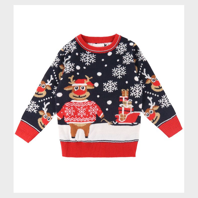 Jule-Sweaters Bluse - The Bringing Christmas Gifts Sweater - Nav