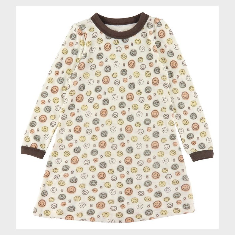 Katvig Kjole - Uld - Hvid m. Smiley