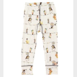 Katvig Leggings - Bambus - Hvid m. Cirkusprint