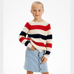 The New Bluse - Strik - TnOlly - White Swan Stripes