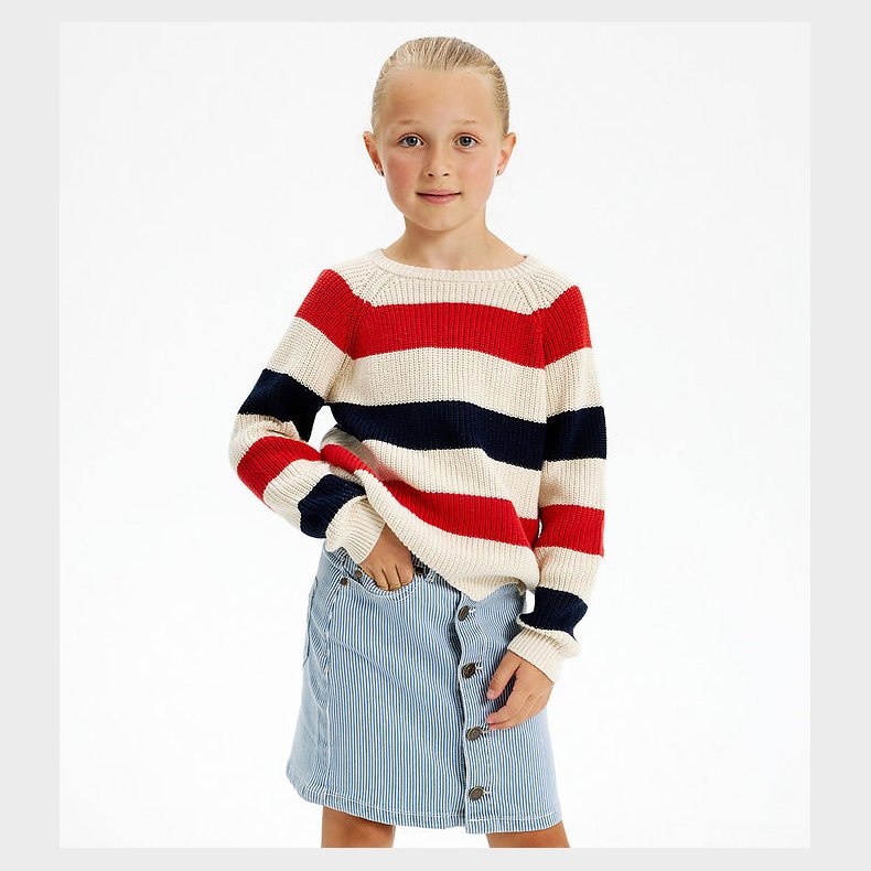 The New Bluse - Strik - TnOlly - White Swan Stripes