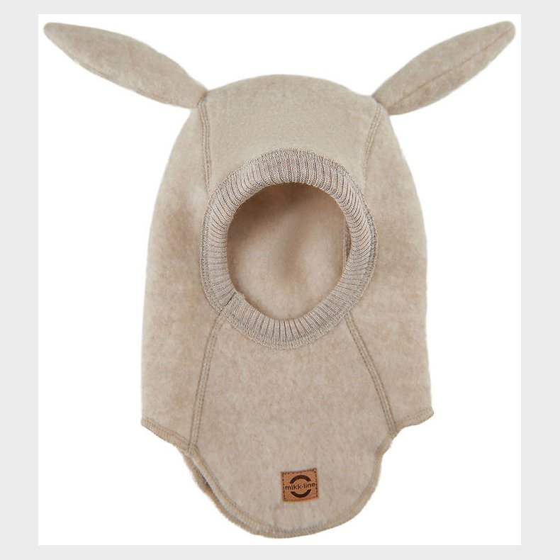 Mikk-Line Elefanthue - Uld - 1-lags - Melange Offwhite m. rer