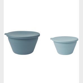 Liewood Skle - Silikone - Foldbare - 2-pak - Dale - Sea Blue/Wh
