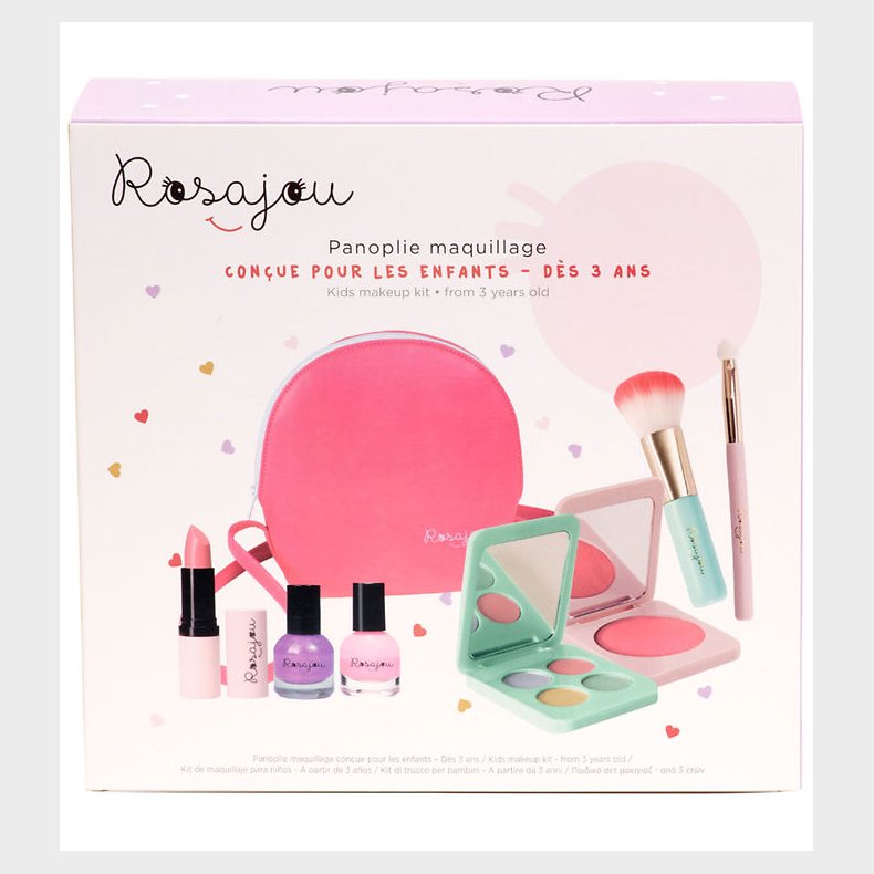 Rosajou Sminkest - Blush/Lbestift/Neglelak m.m. - 9 Dele