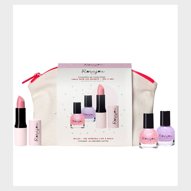 Rosajou Sminkest - Lbestift/Neglelak m.m. - 5 Dele