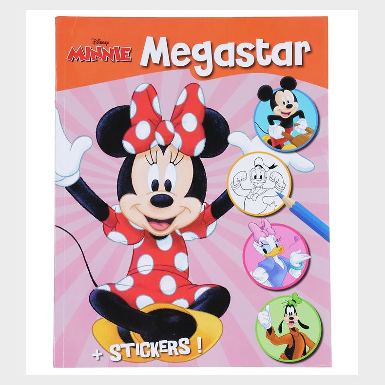 Megastar Malebog m. Klistermrker - 128 sider - Minnie