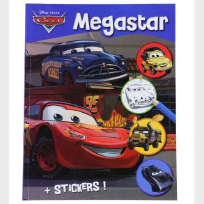 Megastar Malebog m. Klistermrker - 128 Sider - Biler