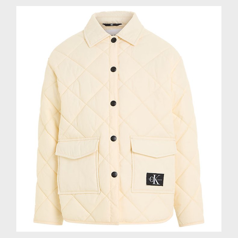 Calvin Klein Dynejakke - Vanilla