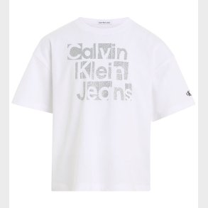 Calvin Klein T-shirt - Metallic CKJ Boxy - Bight White
