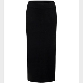 Grunt Nederdel - Rib - Viskose - Elise - Sort