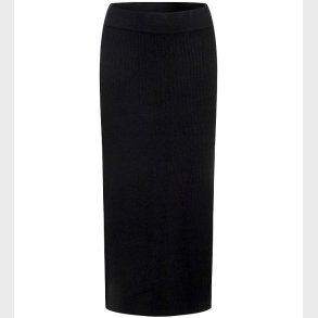 Grunt Nederdel - Rib - Viskose - Elise - Sort