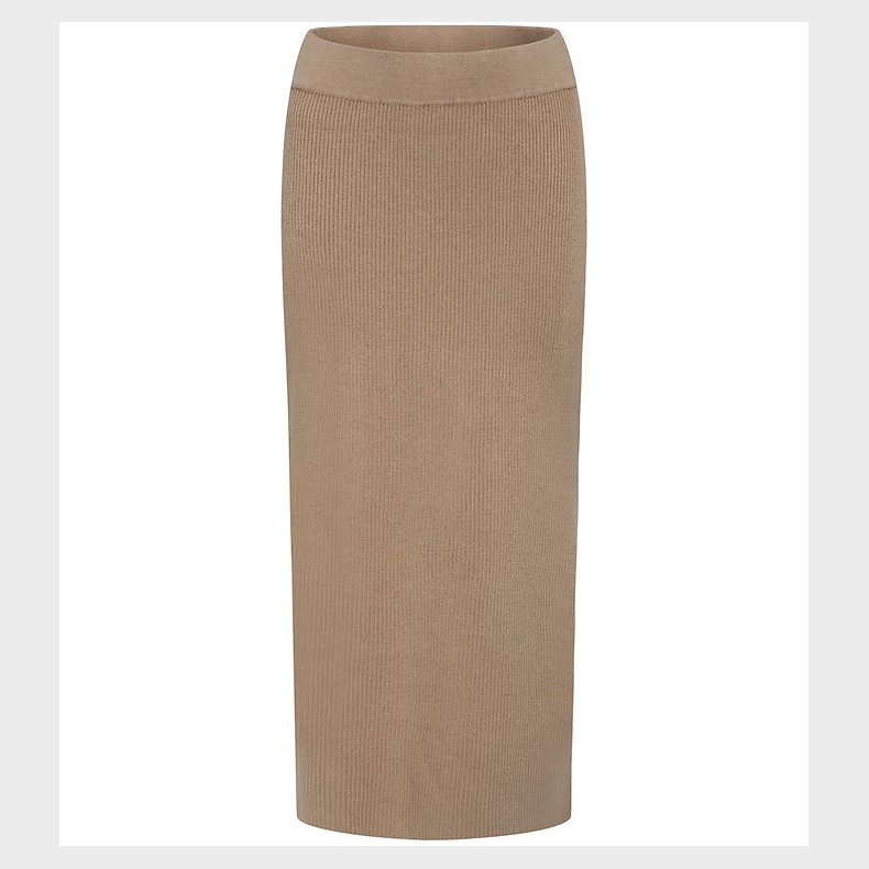 Grunt Nederdel - Rib - Viskose - Elise - Nature