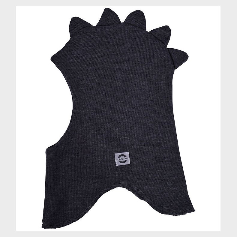 Mikk-Line Elefanthue - Uld/Akryl - 2-lags - Dark Grey Melange m.