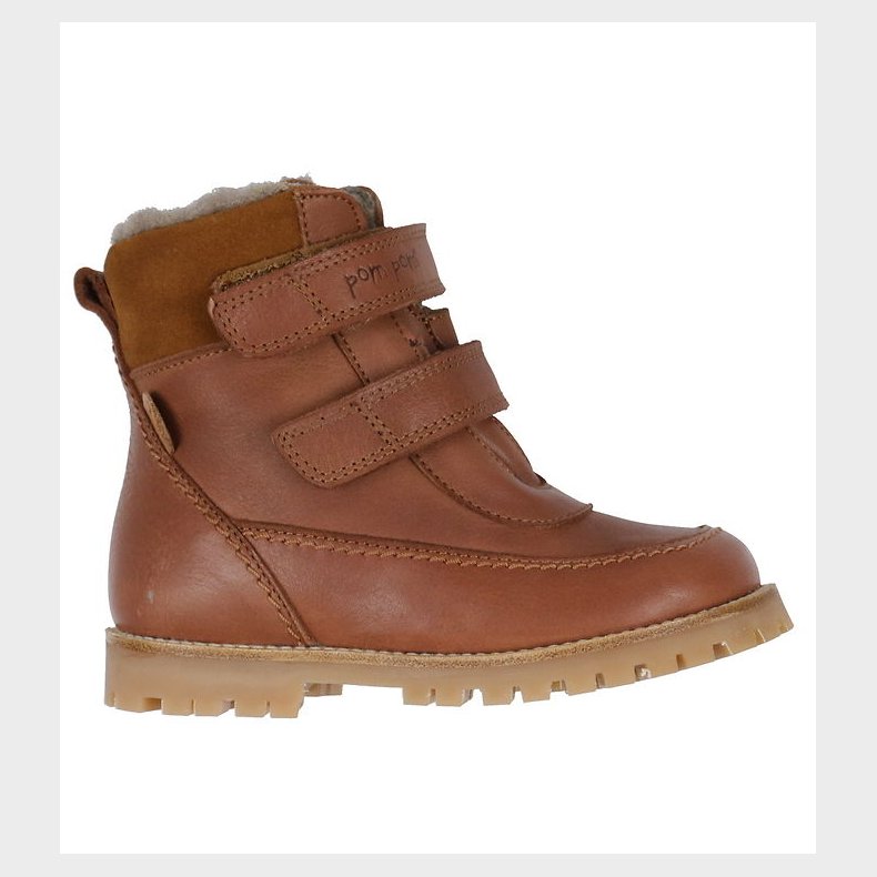 Pom Pom Vinterstvler m. For - Velcro Boot Tex - Dark Camel