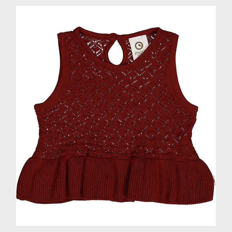 Msli Vest - Knit Scallop - Russet m. Hulmnster