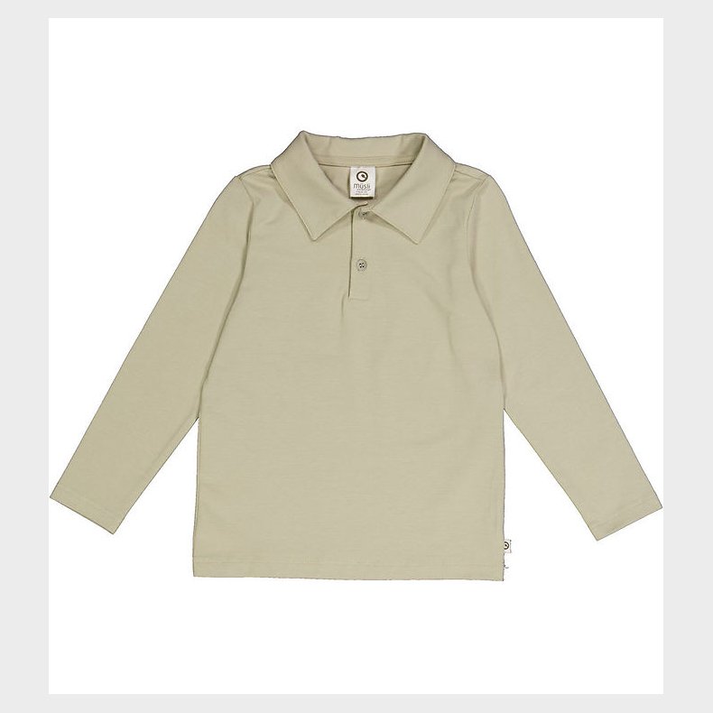 Msli Bluse - Cozy me Collar - Desert Green