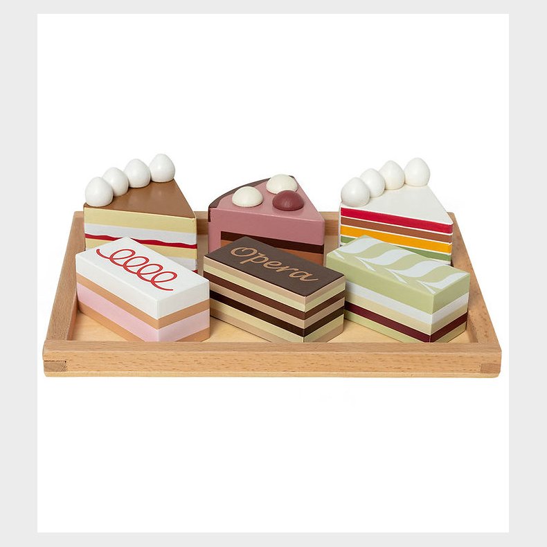 MaMaMeMo Legemad - Lagkagestykker P Fad - Tr