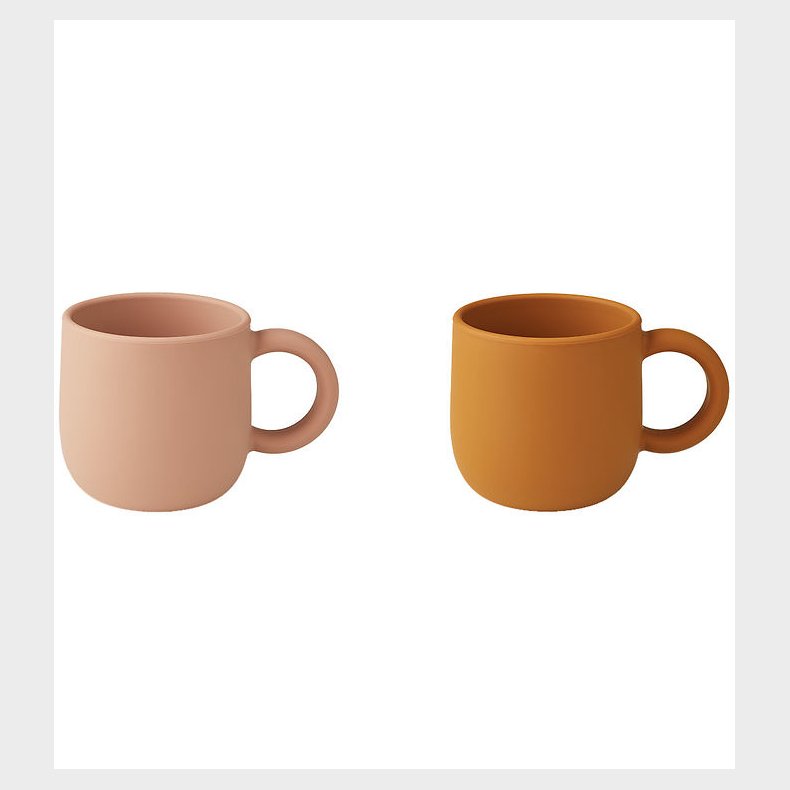 Liewood Kopper - Silikone - 2-Pak - Merce - Mustard/Dark Rose M