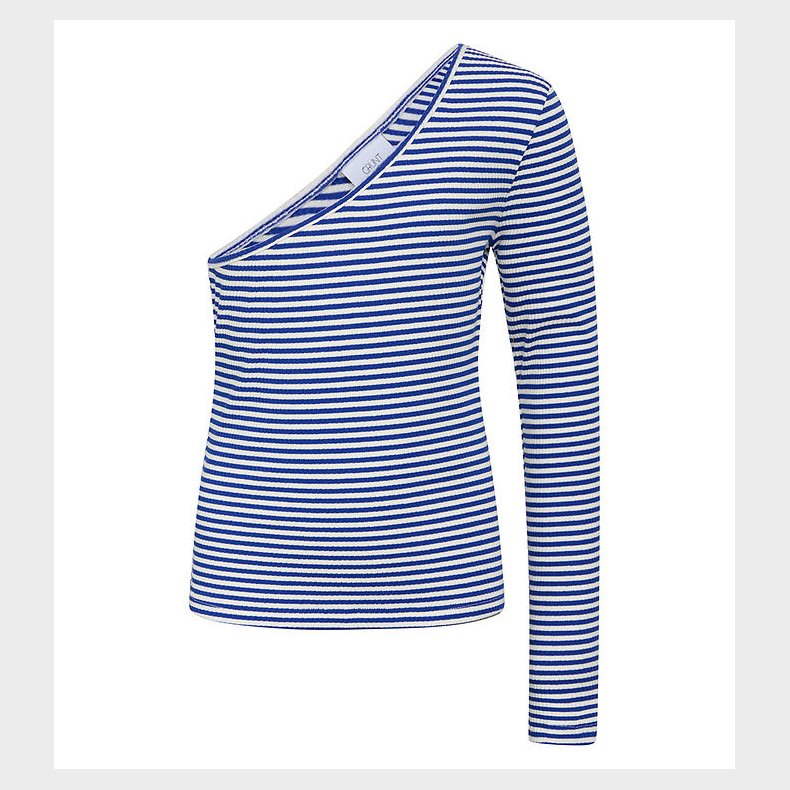 Grunt Bluse - Rib - Tempere - Bl/Hvidstribet