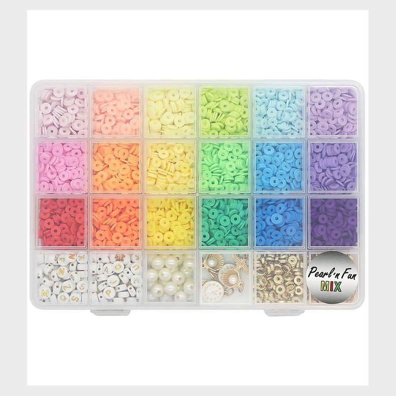 Pearl N Fun Perler - Smykkes�t - Regnbuefarvet