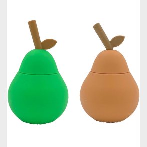 OYOY Kopper m. Sugerr - 2-pak - Pre - Silikone - Apricot/Brigh