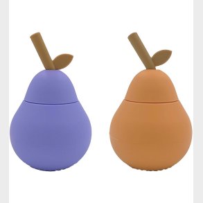 OYOY Kopper m. Sugerr - 2-pak - Pre - Silikone - Apricot/Lilla