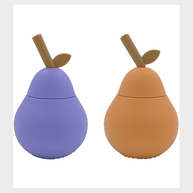 OYOY Kopper m. Sugerr - 2-pak - Pre - Silikone - Apricot/Lilla