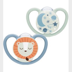 Nuk Sutter - 2-pak - Space Night - Bl�/Gr�n