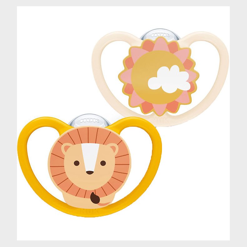 Nuk Sutter - 2-pak - Space - Gul/Beige