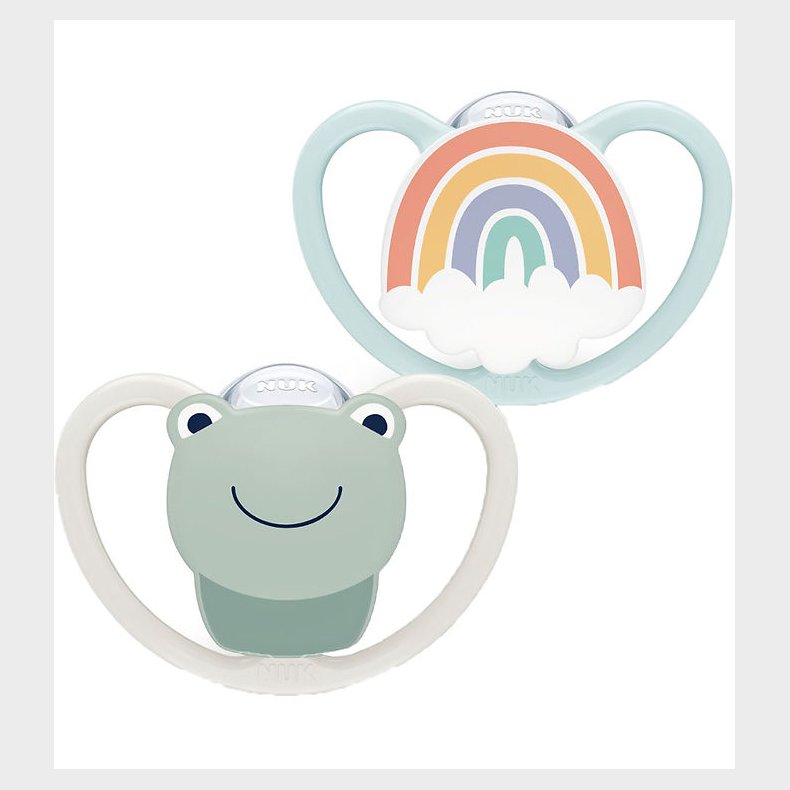 Nuk Sutter - 2-pak - Space - Gr/Bl