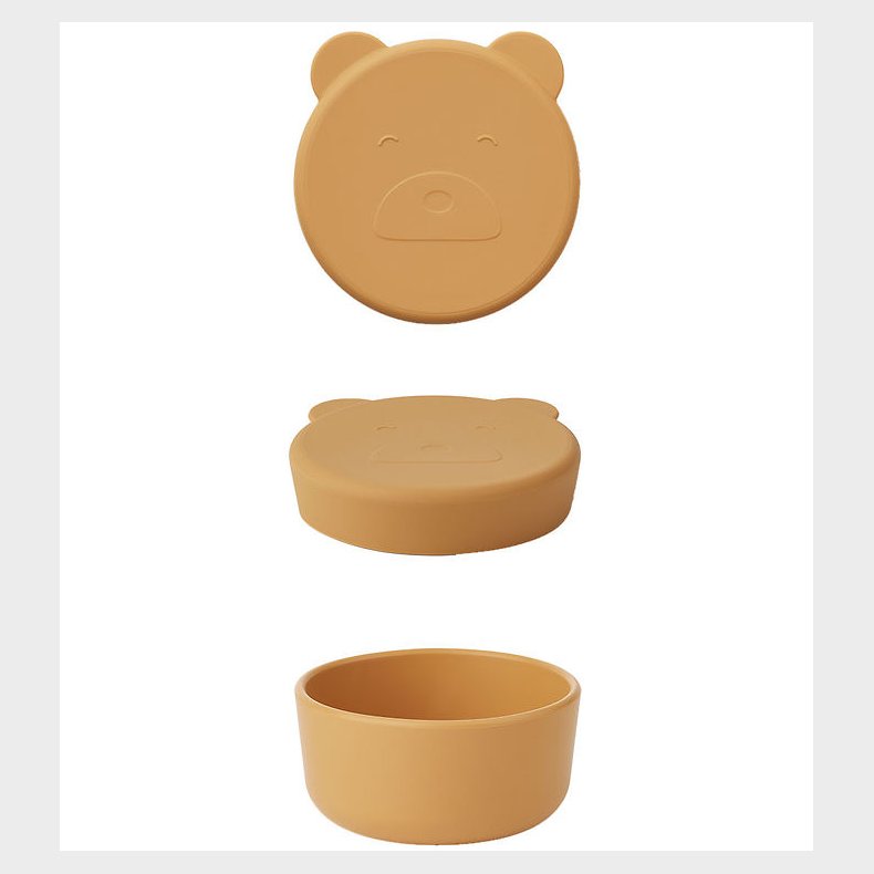 Liewood Snackbox - Silikone - Carrie - Mr Bear Yellow Mellow