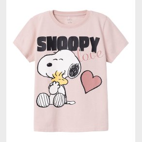 Name It T-shirt - Noos - Snoopy - NkfNanni - Sepia Rose m. Print