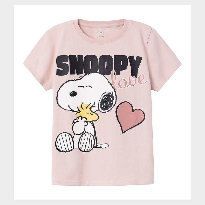 Name It T-shirt - Noos - Snoopy - NkfNanni - Sepia Rose m. Print