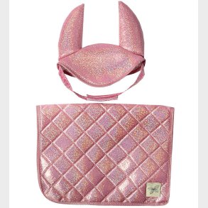 by ASTRUP Sadelunderlag Til Kpheste - Pink m. Glimmer