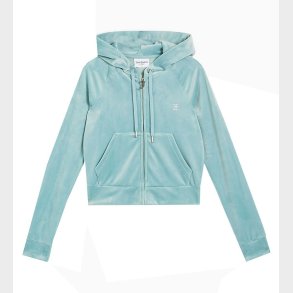 Juicy Couture Cardigan - Cropped - Madison - Velour - Blue Surf