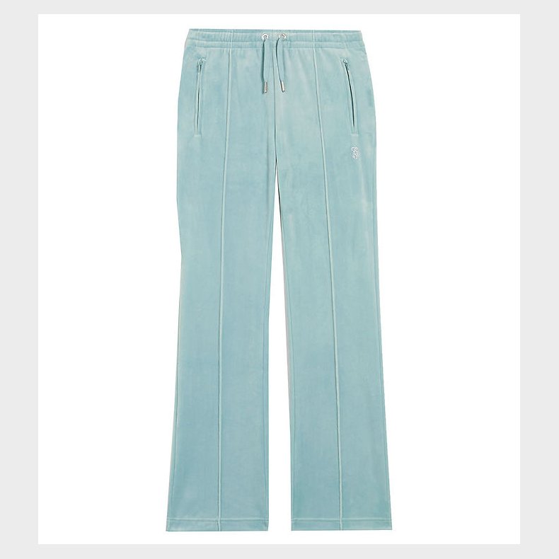 Juicy Couture Velurbukser - Blue Surf m. Similisten