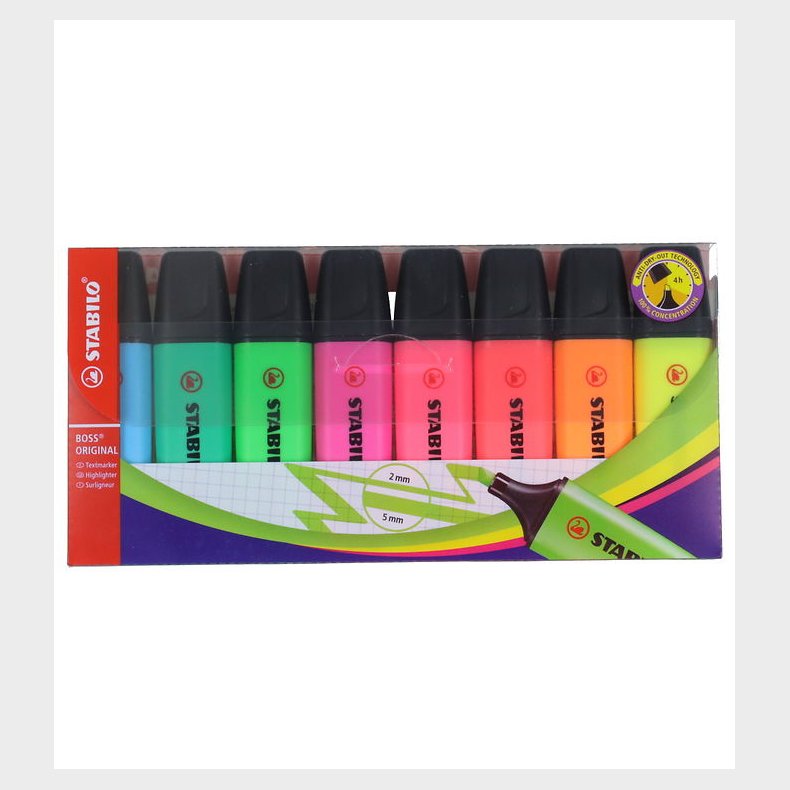 Stabilo Overstregningstuscher - Boss - 8 Stk. - Multifarvet