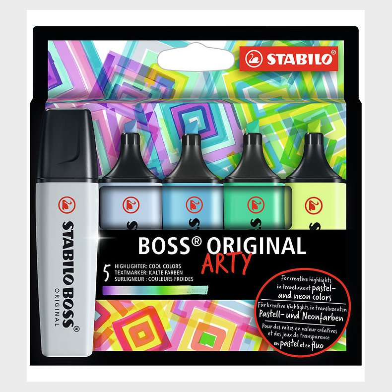 Stabilo Overstregningstuscher - Boss - 5 stk. - Pastel/Neon