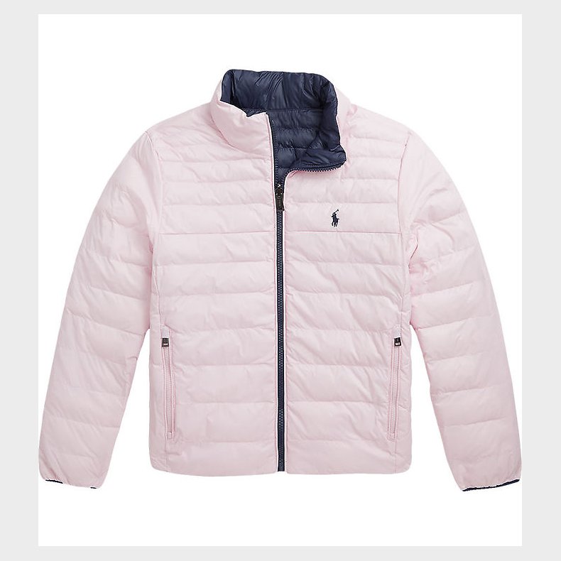 Polo Ralph Lauren Dynejakke - Vendbar - Pudderrosa/Navy