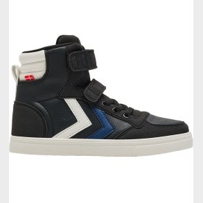 Hummel St�vler - Slimmer Stadil Leather High JR - Sort/Bl�