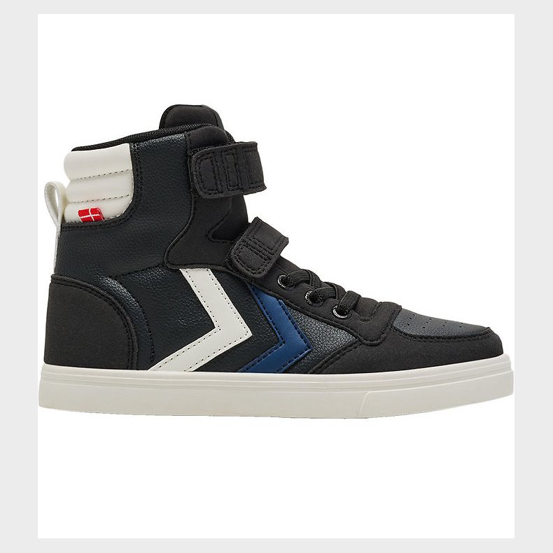 Hummel St�vler - Slimmer Stadil Leather High JR - Sort/Bl�