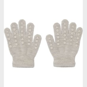 GoBabyGo Handsker - Strik - Uld - Sand m. Dupper