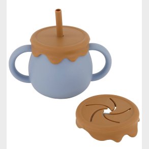 Mikk-Line Kop m. Suger�r - Silikone - Faded Denim/Brun