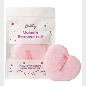 Oh Flossy Makeupfjerner-pude - Hjerte - Rosa