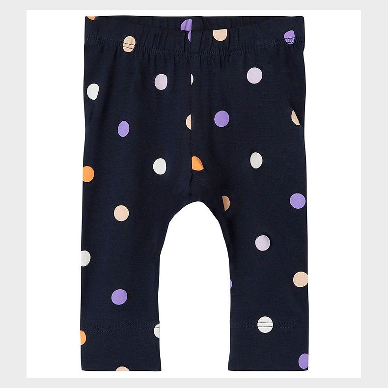 Name It Leggings - NbfTunna - Dark Sapphire m. Prikker